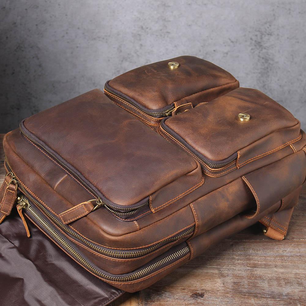Brauner Lederrucksack | BIEFELD
