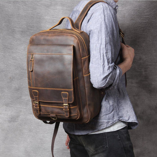 Rucksack aus hellbraunem Leder | MORITZ