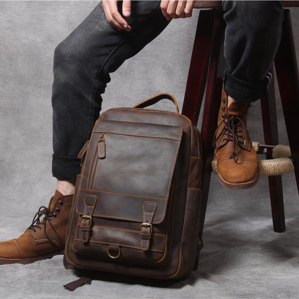 Rucksack aus hellbraunem Leder | MORITZ