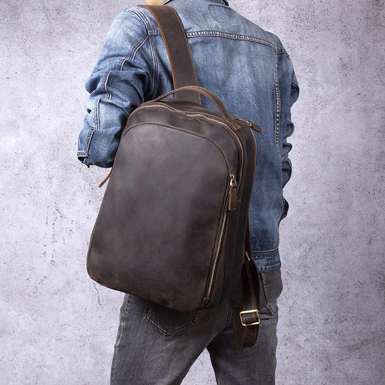 Rucksack aus hellbraunem Leder | TOLEDO
